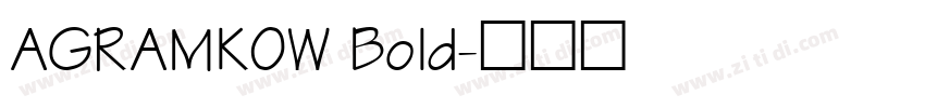 AGRAMKOW Bold字体转换